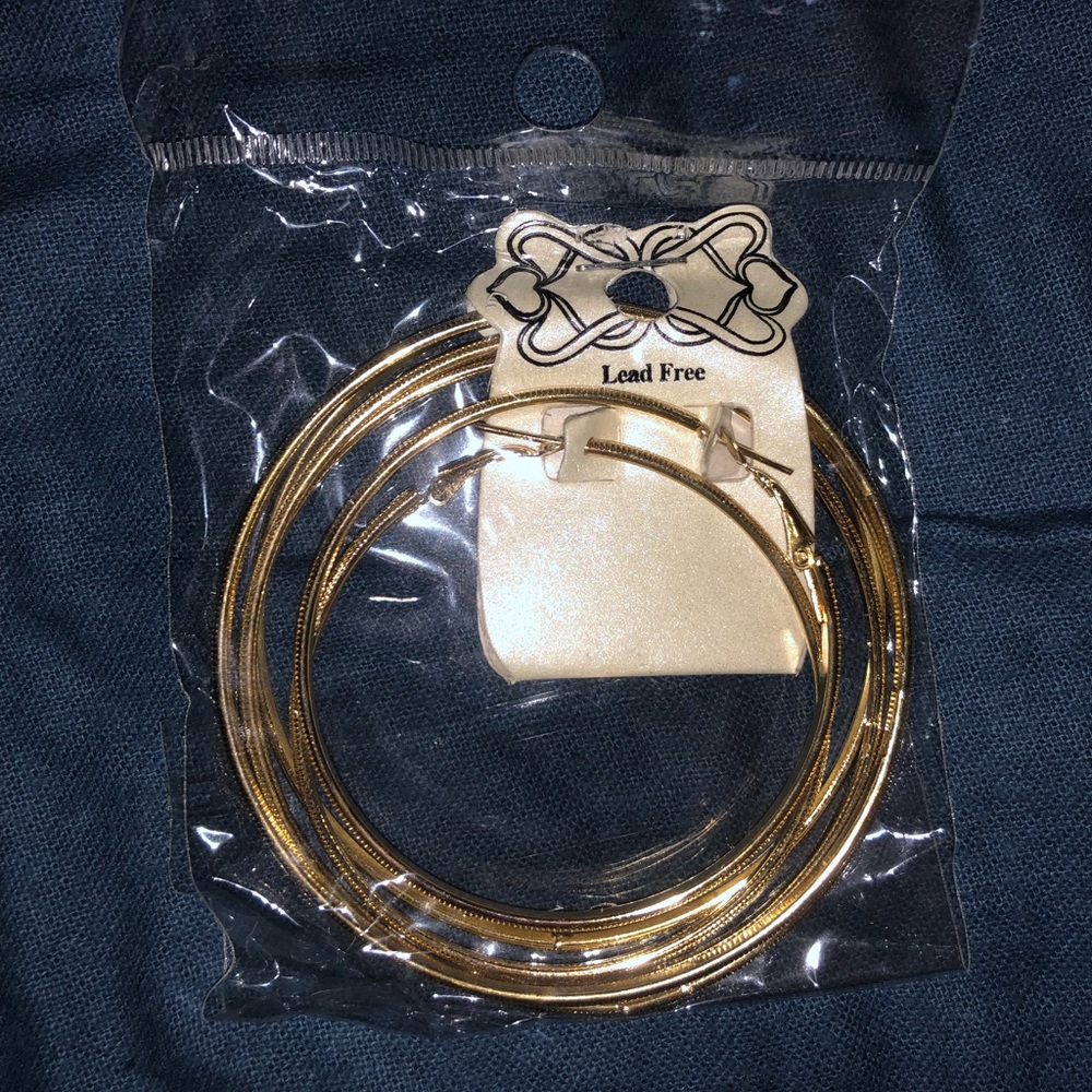 Hoop earrings and 4 bracelets